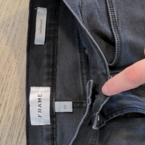 Frame le Garcon Denim, black/grey, size 23, straight, ankle - Picture 3 of 4